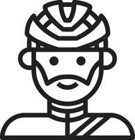 la seguridad casco icono símbolo imagen vector. ilustración de el cabeza protector industrial ingeniero trabajador diseño imagen vector