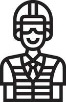 Safety helmet icon symbol image vector. Illustration of the head protector industrial engineer worker design image vector