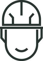 Safety helmet icon symbol image vector. Illustration of the head protector industrial engineer worker design image vector