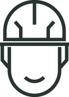 Safety helmet icon symbol image vector. Illustration of the head protector industrial engineer worker design image vector