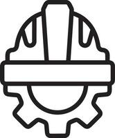Safety helmet icon symbol image vector. Illustration of the head protector industrial engineer worker design image vector