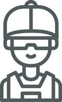 Safety helmet icon symbol image vector. Illustration of the head protector industrial engineer worker design image vector