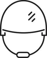 Safety helmet icon symbol image vector. Illustration of the head protector industrial engineer worker design image vector