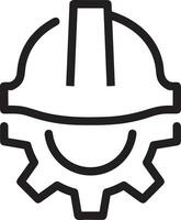 Safety helmet icon symbol image vector. Illustration of the head protector industrial engineer worker design image vector