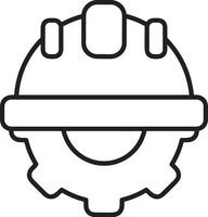 Safety helmet icon symbol image vector. Illustration of the head protector industrial engineer worker design image vector