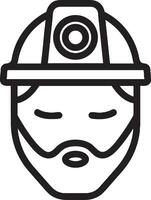 la seguridad casco icono símbolo imagen vector. ilustración de el cabeza protector industrial ingeniero trabajador diseño imagen vector