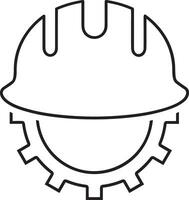 Safety helmet icon symbol image vector. Illustration of the head protector industrial engineer worker design image vector