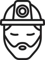 la seguridad casco icono símbolo imagen vector. ilustración de el cabeza protector industrial ingeniero trabajador diseño imagen vector