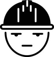 la seguridad casco icono símbolo imagen vector. ilustración de el cabeza protector industrial ingeniero trabajador diseño imagen vector