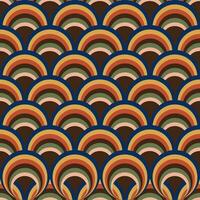 Retro 70s seamless pattern. Mid Century pattern. Vector illustration