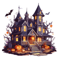 gruselig Halloween Haus Clip Art - - ai generativ png