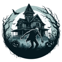 raccapricciante Halloween Casa clipart - ai generativo png