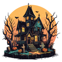 raccapricciante Halloween Casa clipart - ai generativo png