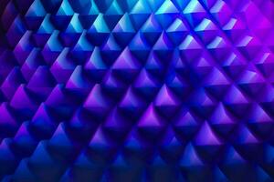 Purple Gradient Abstract Illustration. 3D triangle Background. Computer Art Design Template. AI Generative photo