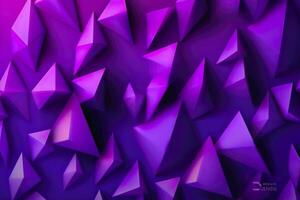 Purple Gradient Abstract Illustration. 3D triangle Background. Computer Art Design Template. AI Generative photo