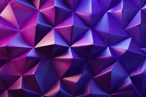 Purple Gradient Abstract Illustration. 3D triangle Background. Computer Art Design Template. AI Generative photo