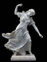 Marble statue of a ballerina. Generative AI photo