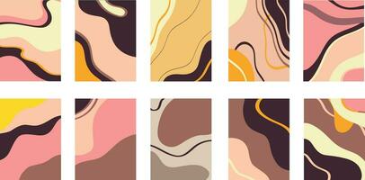 Abstract modern templates with nude neutral tones vector