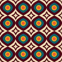Retro 70s seamless pattern. Mid Century pattern. Vector illustration