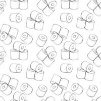 Toilet paper rolls seamless pattern. Vector illustration