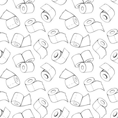 Toilet paper rolls seamless pattern