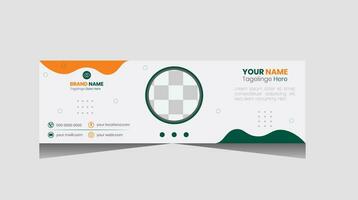 Colorful Email Signatures Template Vector Design. Professional Email Signature Template Modern and Minimal Layout.