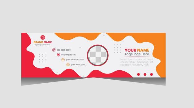 Colorful Email Signatures Template Vector Design. Professional Email Signature Template Modern and Minimal Layout.