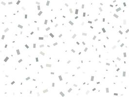 Modern Light silver Rectangular glitter confetti background. White festive texture vector