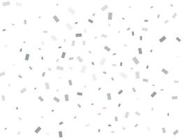 Modern Light silver Rectangular glitter confetti background. White festive texture vector