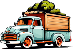 Truck Car PNG Cartoon AI Generative