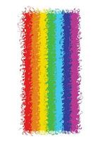 Distorted rainbow. Twirl effect. Vertical. Isolated on white background. vector