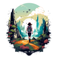 Beautiful Adventure Clipart - Ai Generative png