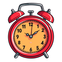 rojo reloj alarma clipart - ai generativo png