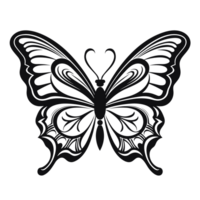 Beautiful Butterfly Silhouette - Ai Generative png