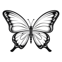 magnifique papillon silhouette - ai génératif png