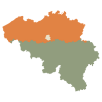 Belgium map with main regions. Map of Belgium png