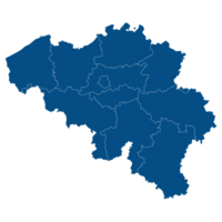 Belgique carte avec administratif. carte de Belgique dans bleu png