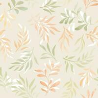 Floral seamless pattern. Branch with leaves gentle autumnal texture. Flourish nature summer garden textured leaves background vector