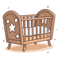 magnifique bébé lit de bébé clipart - ai génératif png