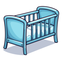 mooi baby wieg clip art - ai generatief png