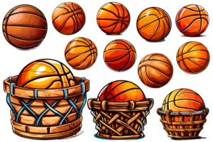 basketball clipart - ai génératif png