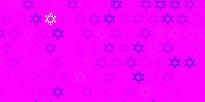 Light purple, pink vector texture with disease symbols.