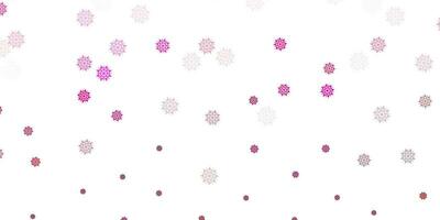 Light pink vector layout with beautiful snowflakes.