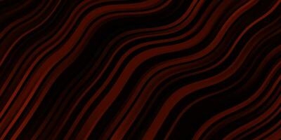 Dark Orange vector background with curves.