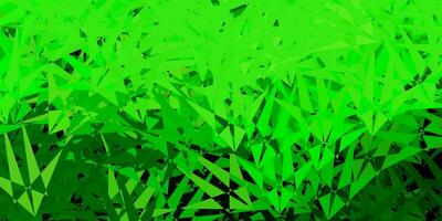 Dark green vector background with triangles.