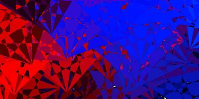 Light Blue, Red vector pattern with polygonal shapes.