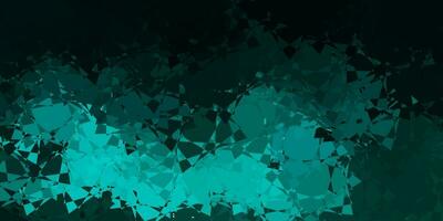 Dark Green vector background with triangles.