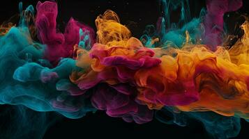 abstract ink paint smoke colorful background for design, background, wallpaper, banner, luxury photo