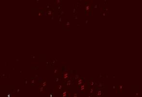 Light Red vector background with music symbols.