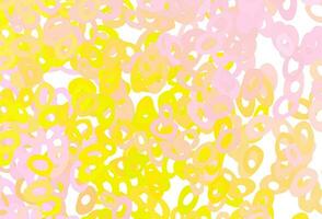 Light Red, Yellow vector backdrop with dots.